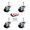 Service Caster Nylon Swivel Top Plate Floor Leveling Caster w/2" Diameter Black Wheels, 4PK SCC-TPLV20S50-NYR-200-ZC-4 - alternate 6